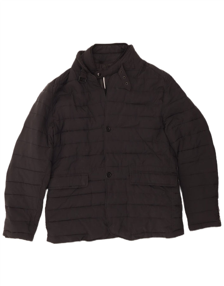 Zara Mens Padded Jacket UK 40 Large Black Polyester