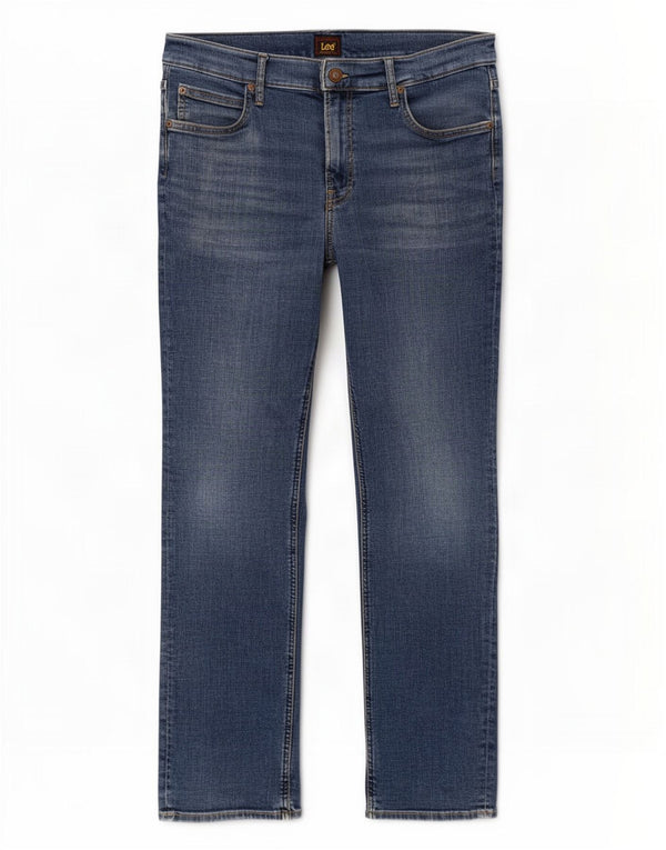 Lee Mens West Straight Jeans W32 L30 Blue Cotton