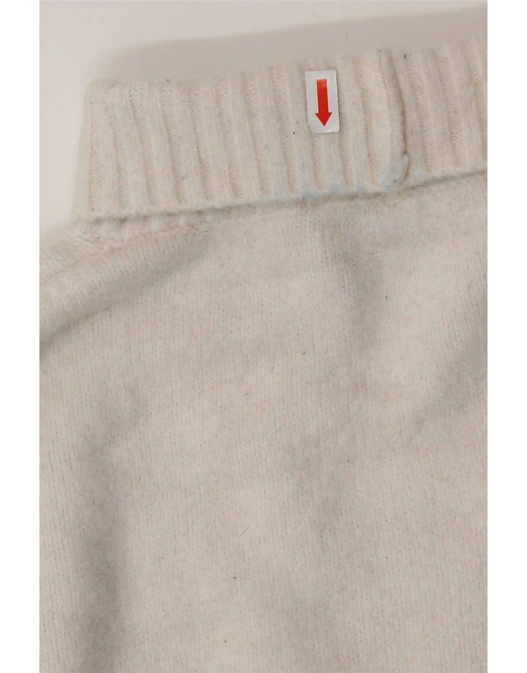 Zara Damen-Pullover mit Rollkragen, übergroß, Gr. 10, Größe S, Weiß, Acryl