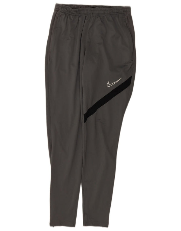 Nike Mens Dri Fit Tracksuit Trousers Small  Grey Colourblock Polyester