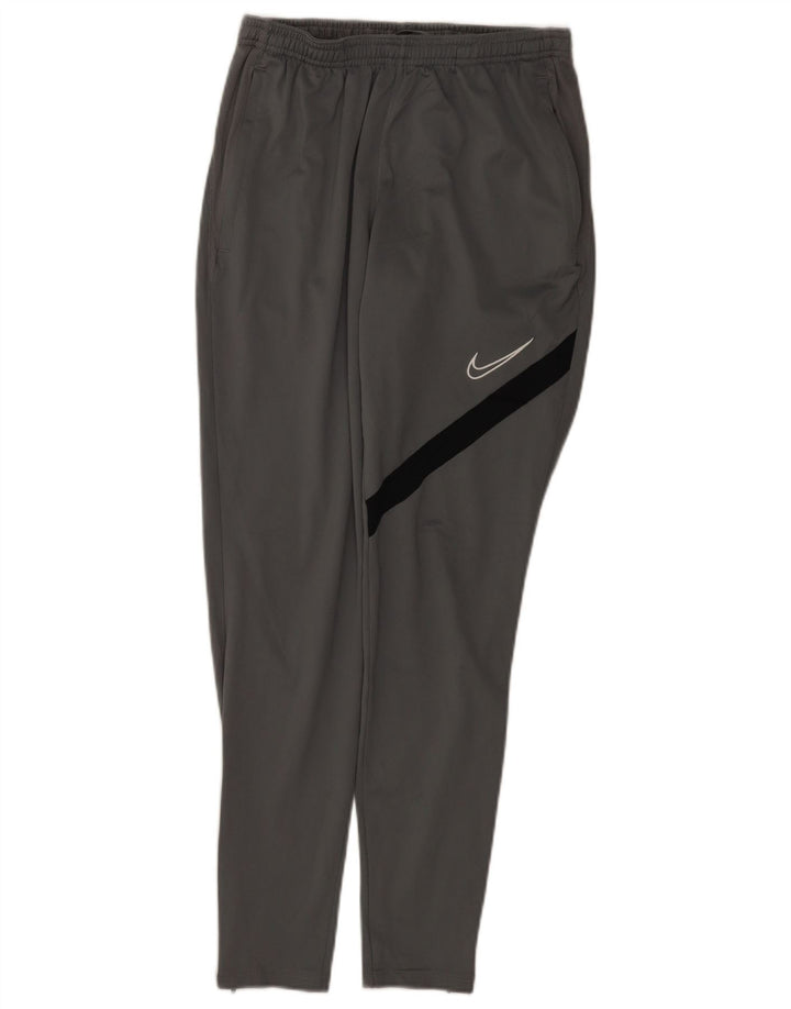Nike Mens Dri Fit Tracksuit Trousers Small  Grey Colourblock Polyester