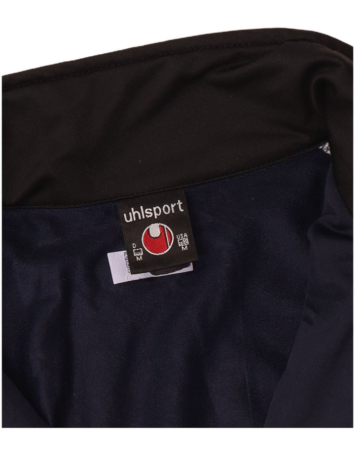 Uhlsport Mens Tracksuit Top Jacket UK 38/40 Medium Navy Blue Polyester