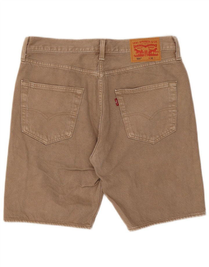 Levi's Short en Jean 501 W32 Homme Beige Moyen Coton
