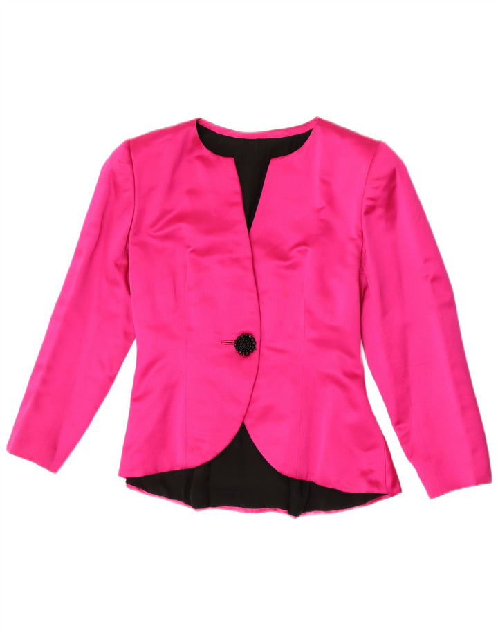 Vintage Dame 1 Knap Blazer Jacket UK 10 Small Pink