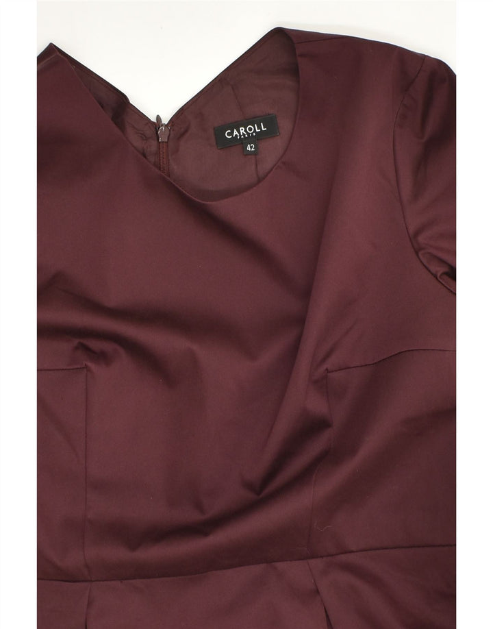 VINTAGE Womens Basic Dress IT 42 Medium Maroon | Vintage Vintage | Thrift | Second-Hand Vintage | Used Clothing | Messina Hembry 