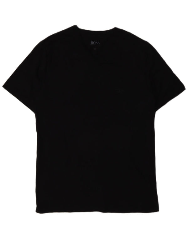 Hugo Boss Mens T-Shirt Top Medium Black Cotton