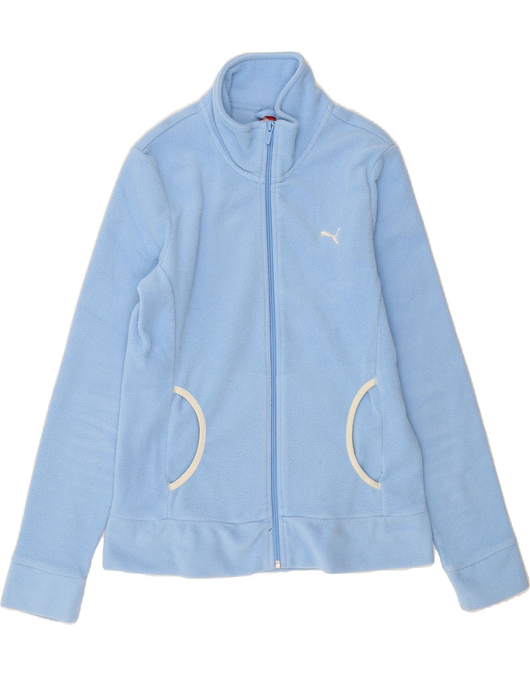 PUMA Womens Fleece Jacket UK 12 Medium Blue Polyester Vintage Puma and Second-Hand Puma from Messina Hembry 