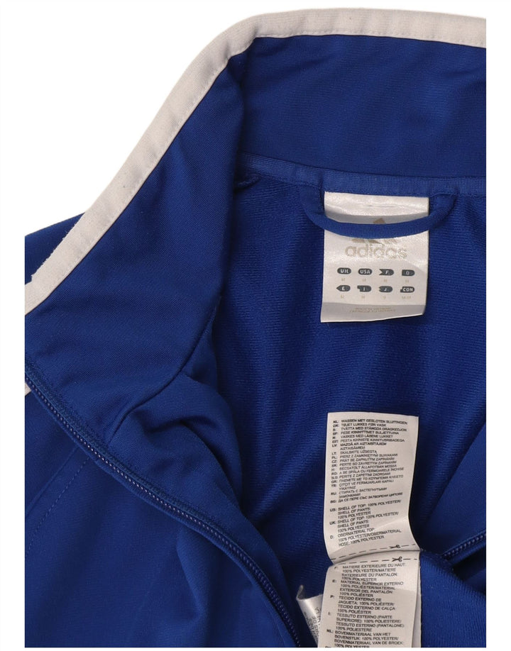 Giacca da ginnastica da uomo Adidas Top Giacca in poliestere color block blu medio