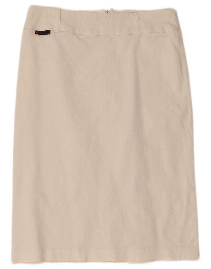 Dolce & Gabbana Womens Straight Skirt IT 42 Medium W30 White Cotton