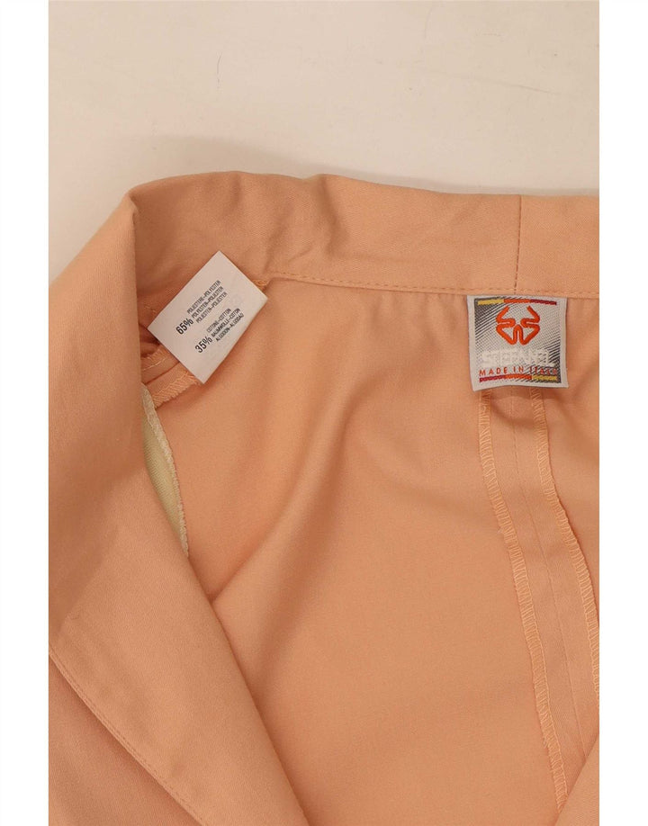 Stefanel Chaqueta tipo blazer de 2 botones para mujer UK 10 Small Pink Poliéster