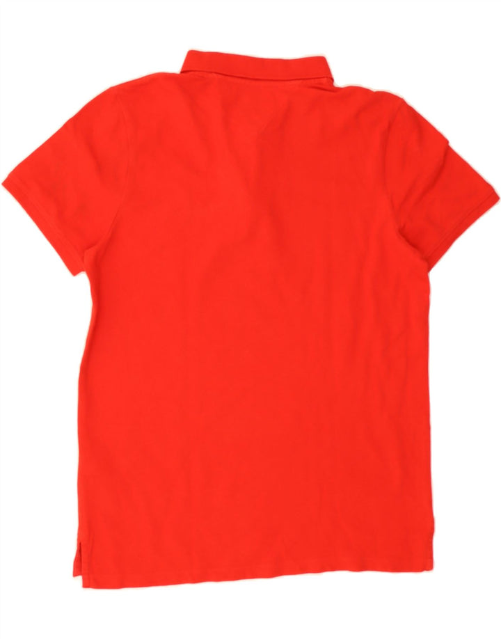TOMMY HILFIGER Mens Polo Shirt Large Red Cotton Vintage Tommy Hilfiger and Second-Hand Tommy Hilfiger from Messina Hembry 