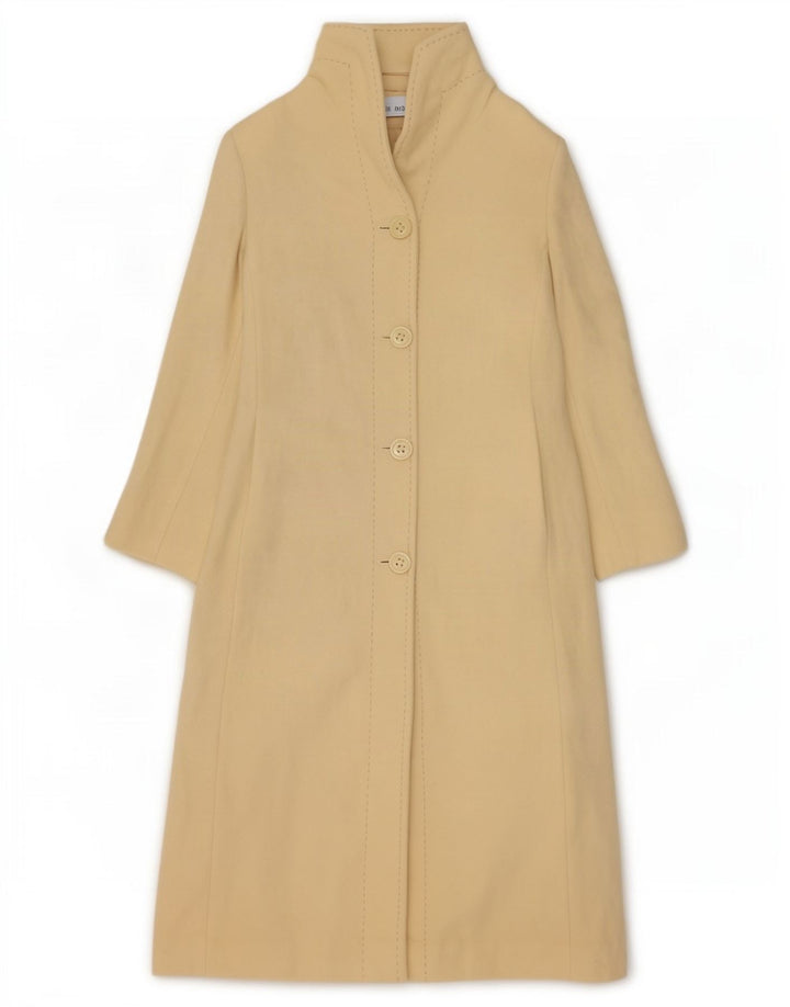 Sobretudo feminino vintage IT 42 lã virgem branca média