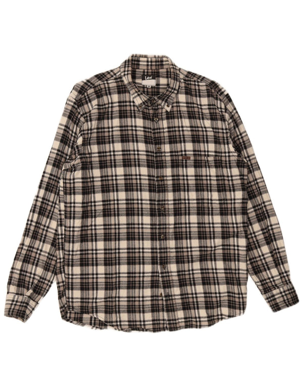 Lee Mens Flannel Shirt Medium Multicoloured Check Cotton
