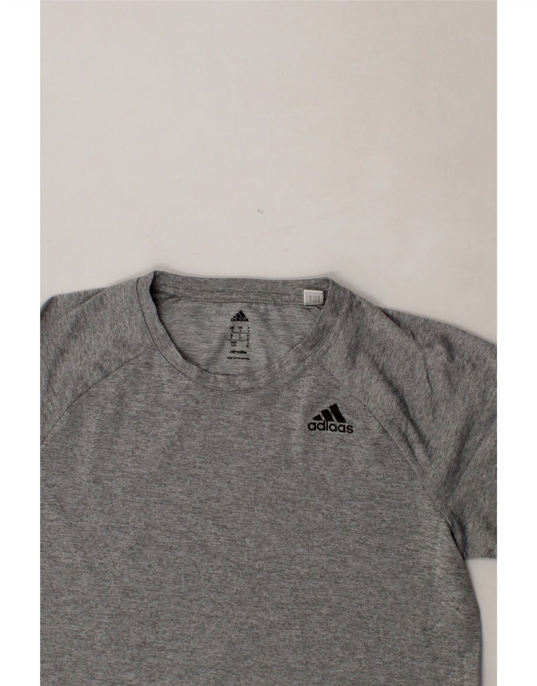 ADIDAS Womens Climalite T-Shirt Top UK 10 Small Grey Flecked Polyester Vintage Adidas and Second-Hand Adidas from Messina Hembry 