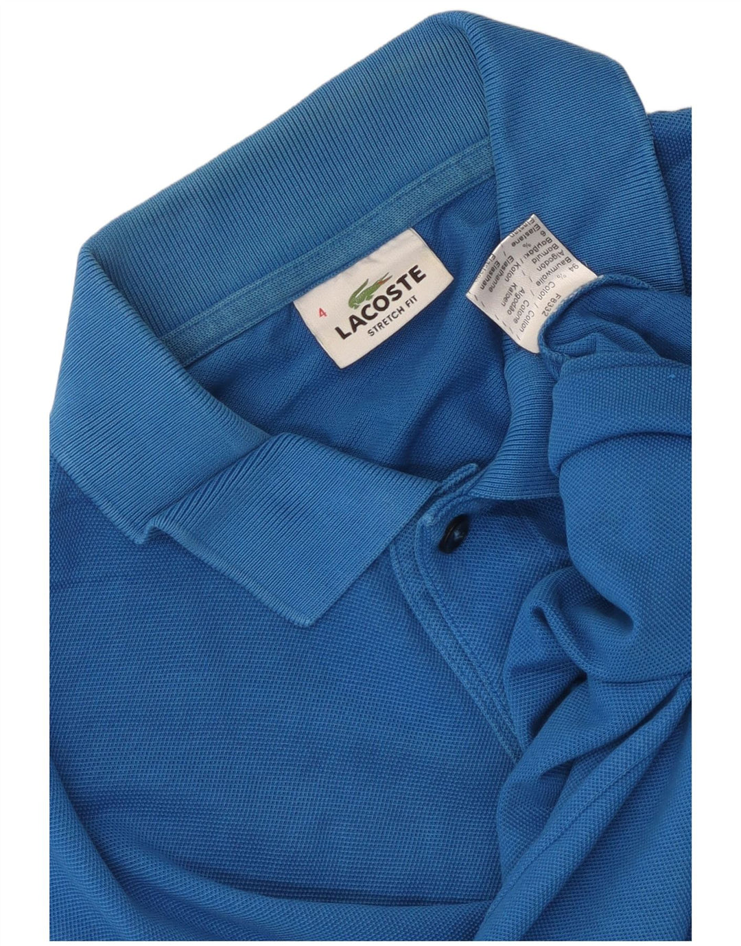 Lacoste Mens Polo Shirt Size 4 Medium Blue Cotton