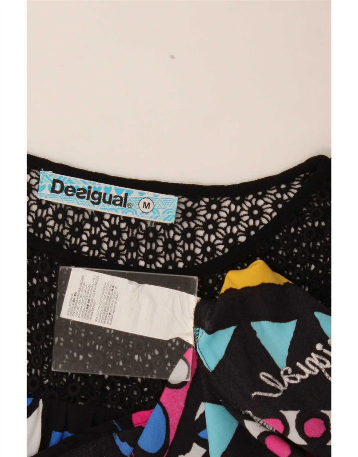 Desigual Womens Graphic Tunic Top UK 14 Medium Multicoloured Geometric
