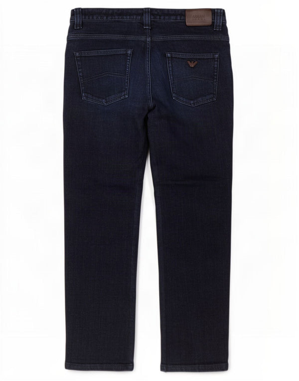 Jeans dritti da uomo Armani W34 L29 cotone blu navy