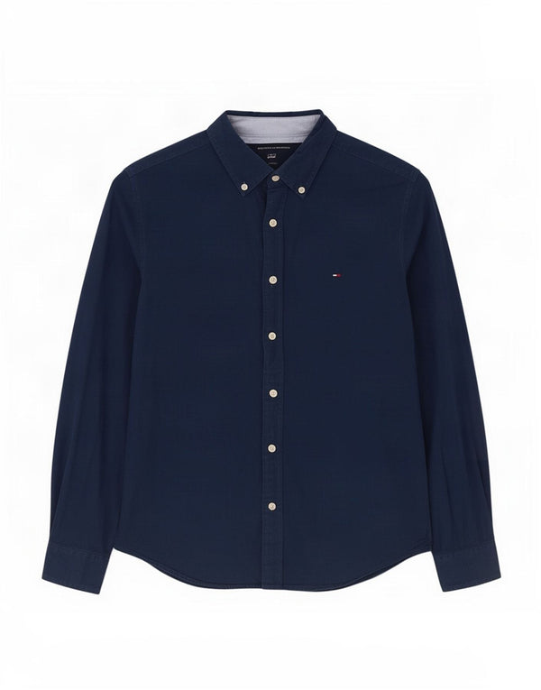 Camisa Tommy Hilfiger Hombre Small Azul Marino Algodón