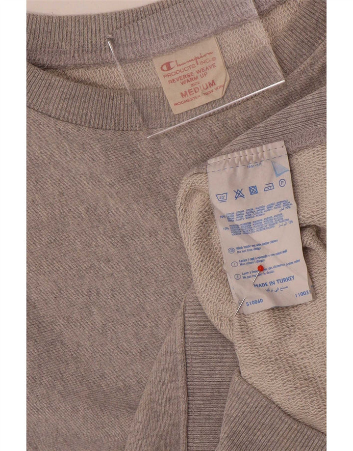 Champion Dame Sweatshirt Jumper UK 14 Medium Grey Bomuld