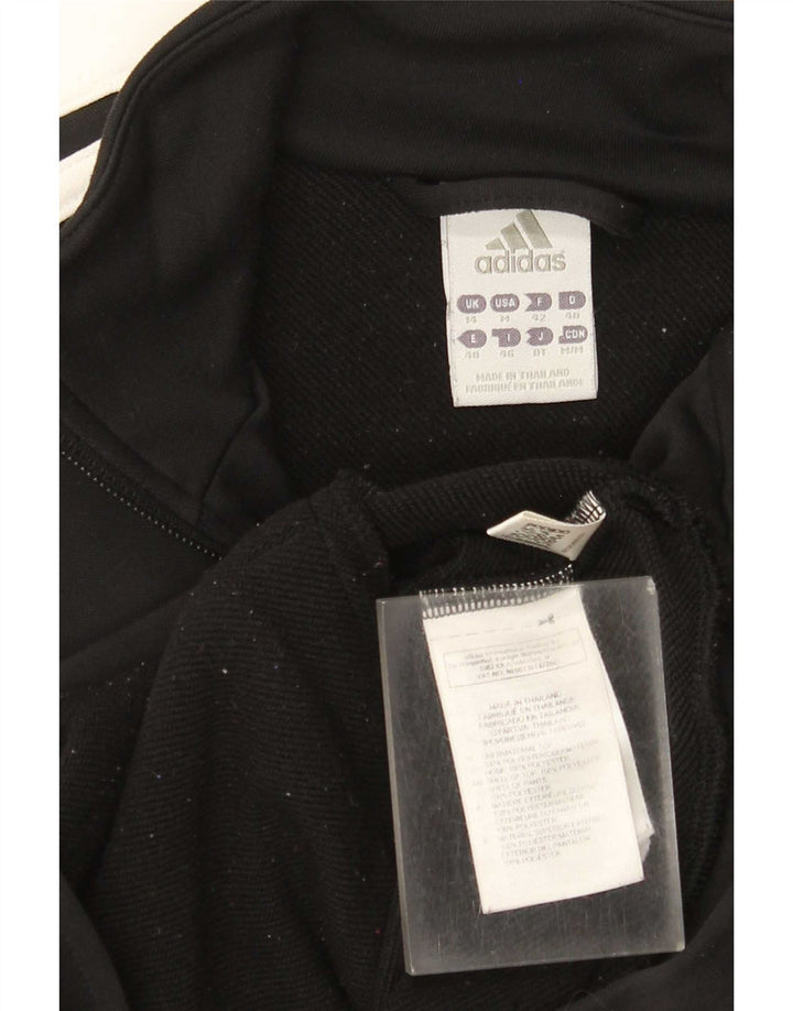 Giacca da tuta da donna Adidas UK 14 Medium Nero Poliestere