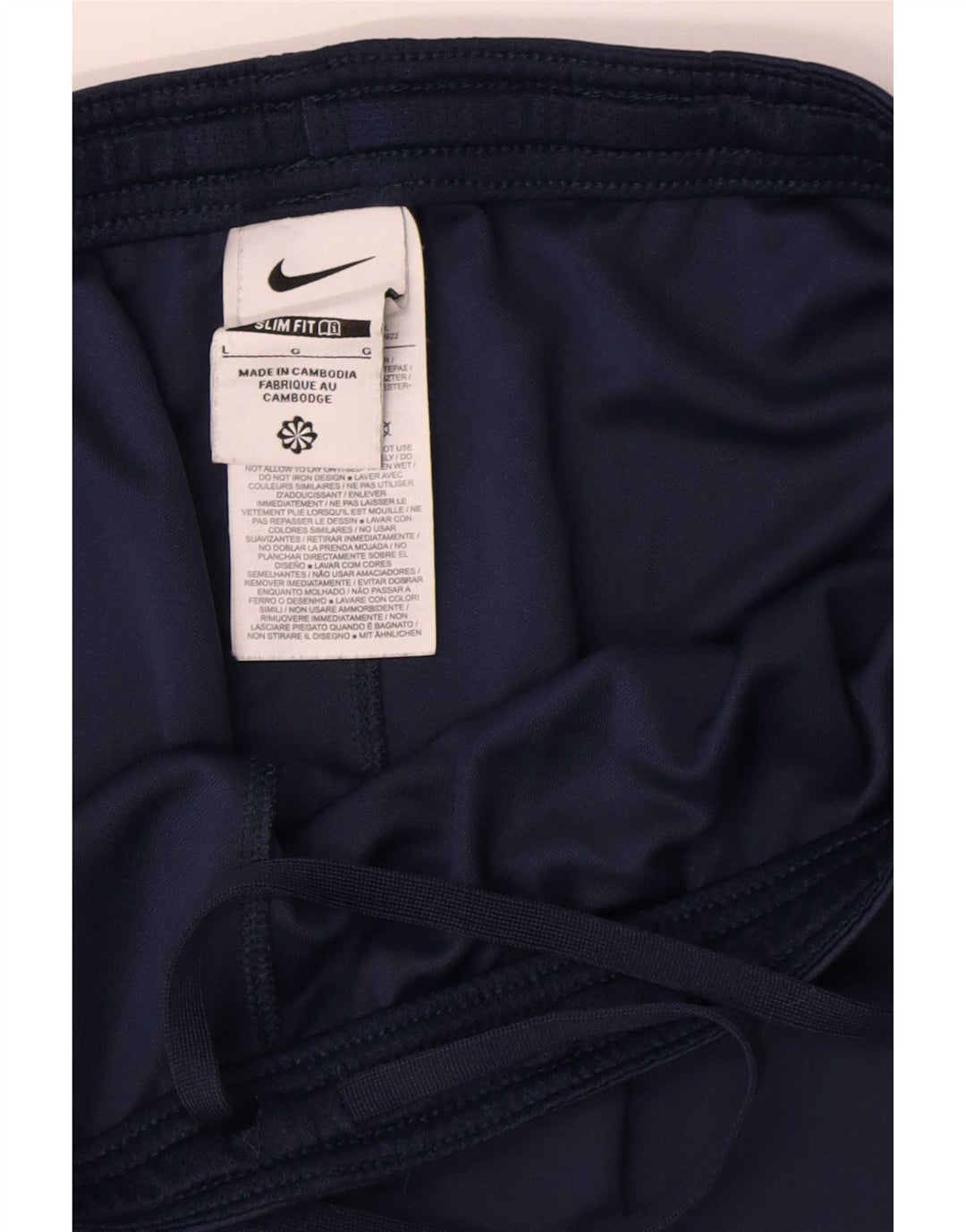 Pantaloncini sportivi Nike da uomo slim fit, grandi, in poliestere color block blu navy