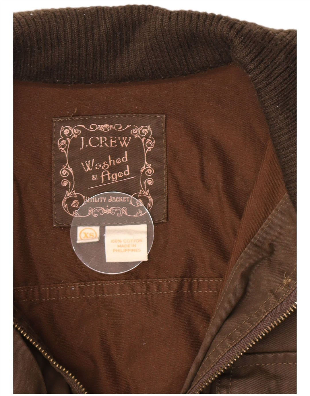 J. Crew Womens Utility Jacket UK 6 XS Brown Cotton