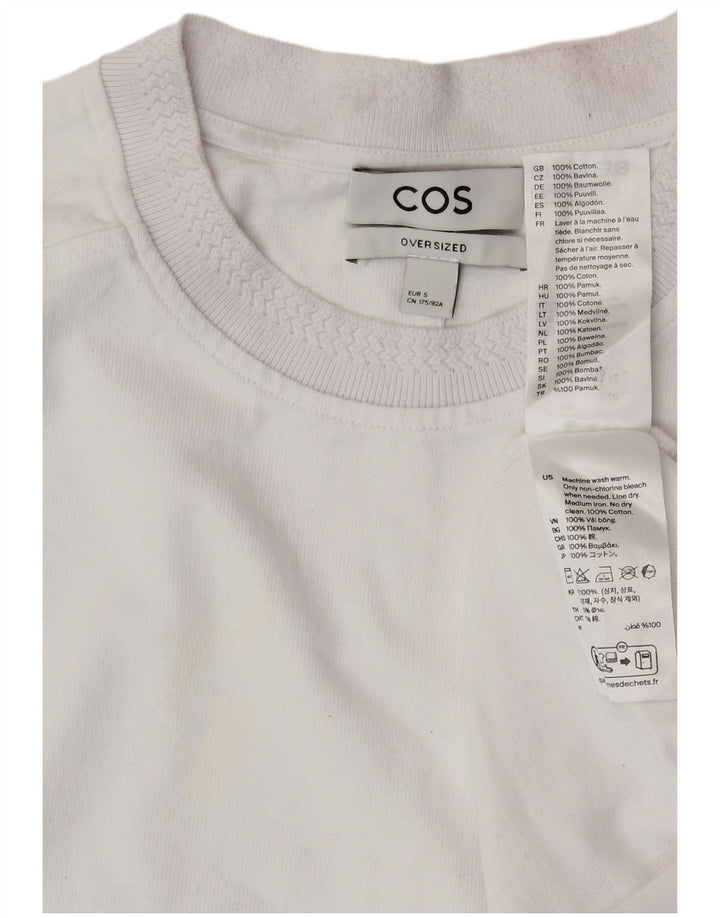 COS Mens Oversized T-Shirt Top Small White Cotton