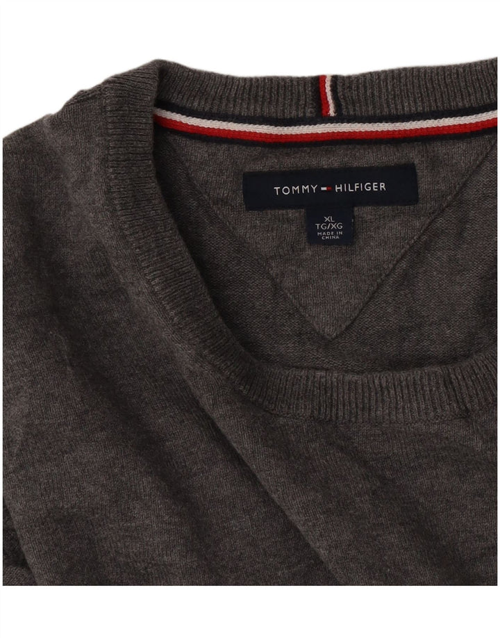 Tommy Hilfiger Mens Crew Neck Jumper Sweater XL Grey