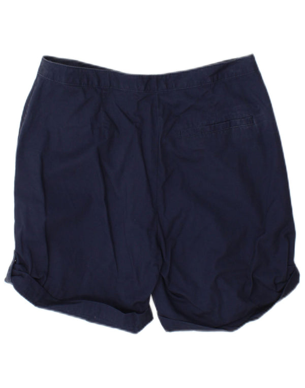 Marks & Spencer Short Chino Femme UK 10 Small W27 Bleu Marine Coton