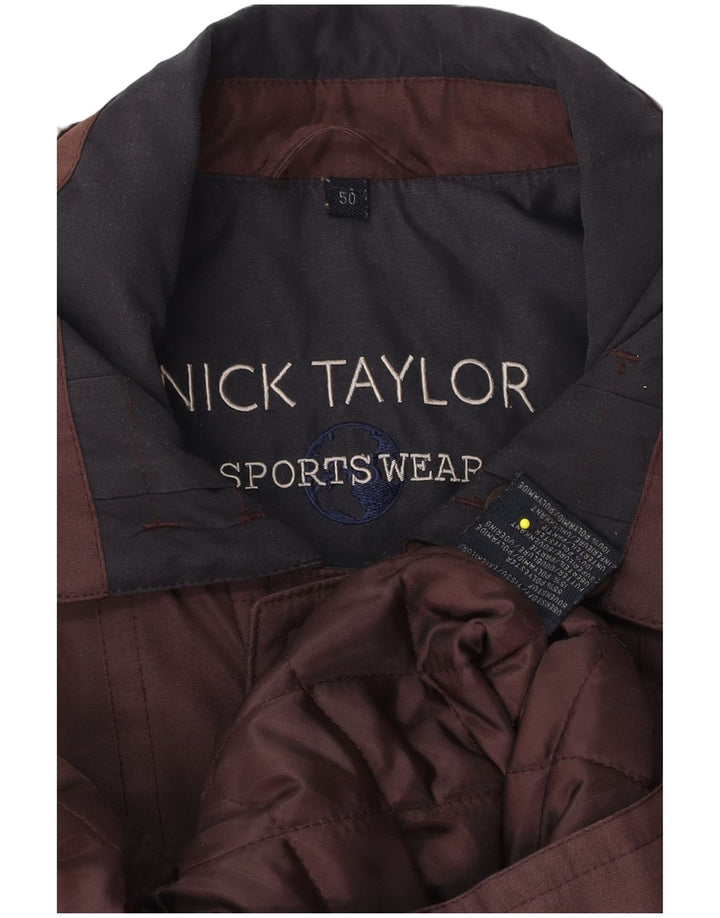 Nick Taylor Veste matelassée bomber pour homme IT 50 Large Marron Polyester