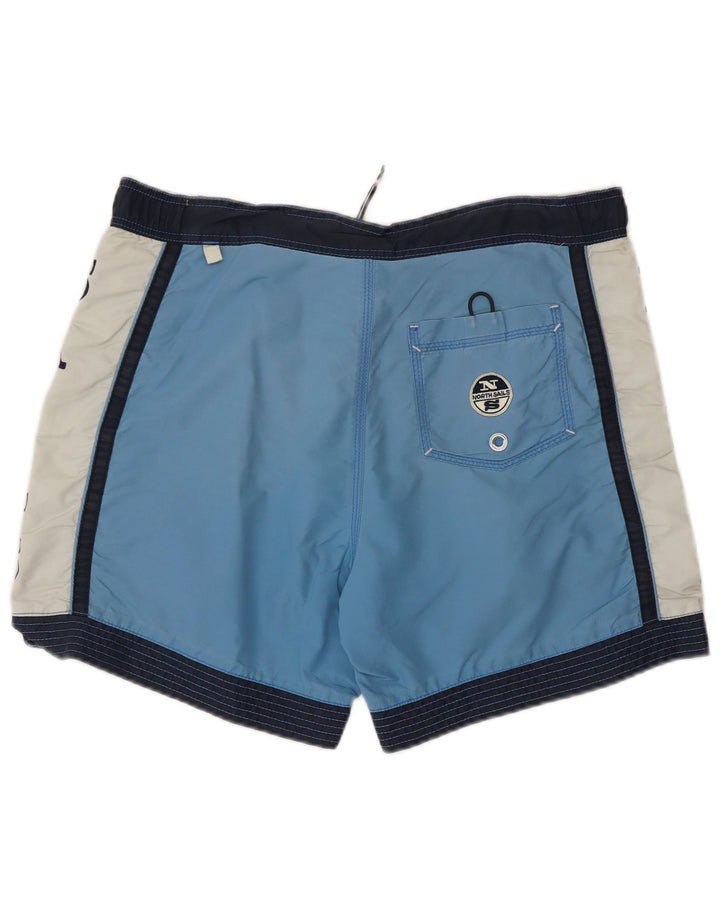 North Sails Mens Graphic Swimming Shorts Medium  Blue Colourblock Polyester