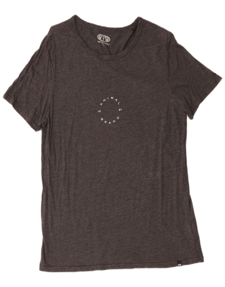 Ανδρικό T-Shirt Animal Top Medium Grey Viscose