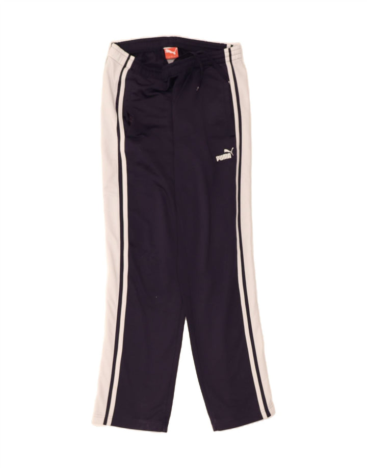 PUMA Mens Tracksuit Trousers Small  Navy Blue Colourblock Polyester Vintage Puma and Second-Hand Puma from Messina Hembry 
