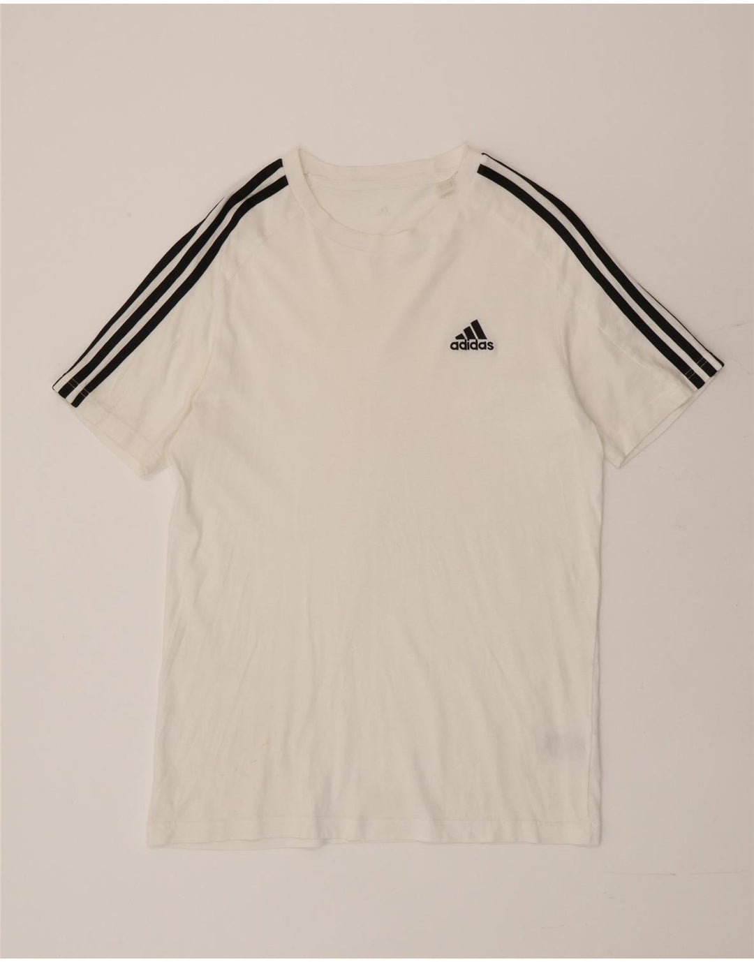 Adidas Mens T-Shirt Top Small White Cotton
