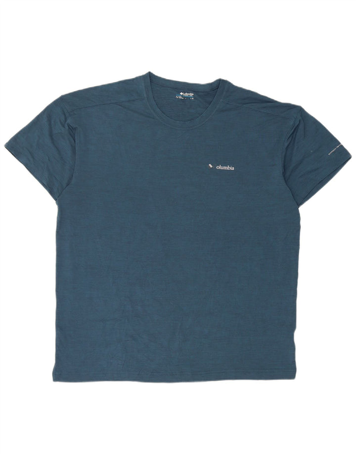 Columbia Camiseta para hombre Top Large Azul Poliéster