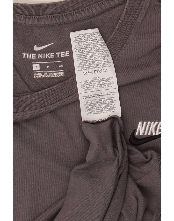 Nike Mens T-Shirt Top Small Grey Cotton