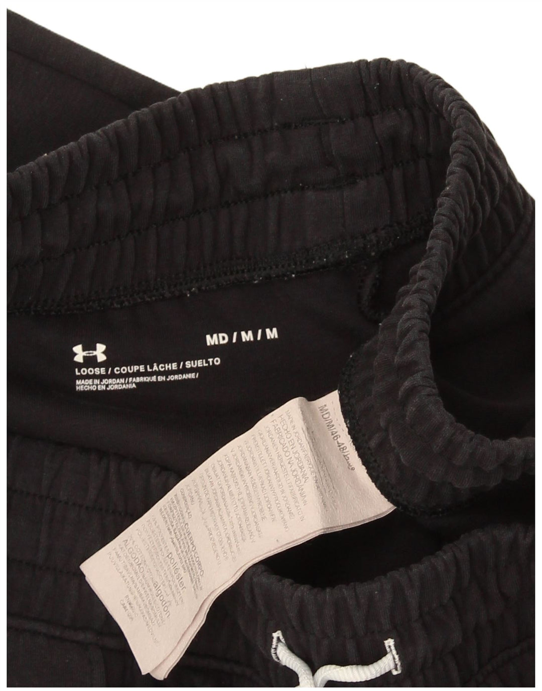 Pantaloni da tuta corti da uomo Under Armour in cotone nero medio