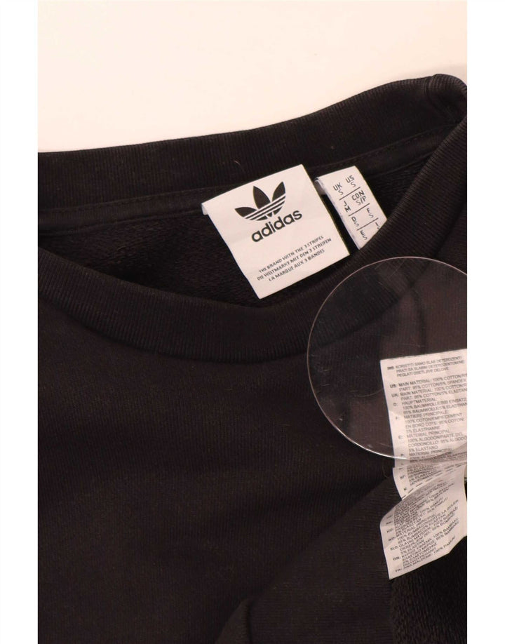 Adidas Mens Sweatshirt Jumper Small Black Cotton