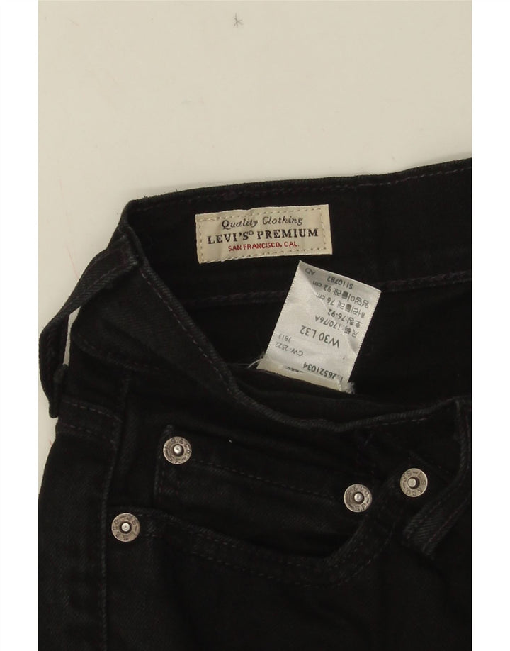 LEVI'S Mens Cropped Straight Jeans W30 L24 Sort