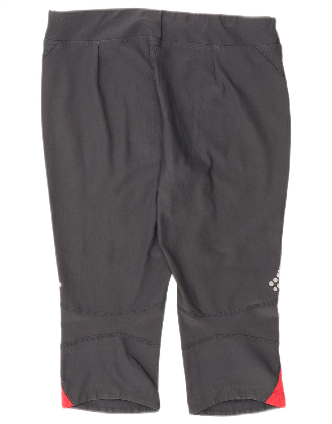 REEBOK Womens Capri Tracksuit Trousers UK 12 Medium  Grey Colourblock