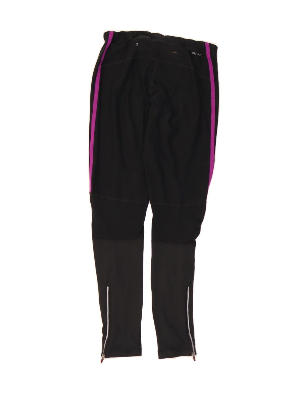 NIKE Womens Dri Fit Tracksuit Trousers UK 14 Medium Black Polyester Vintage Nike and Second-Hand Nike from Messina Hembry 
