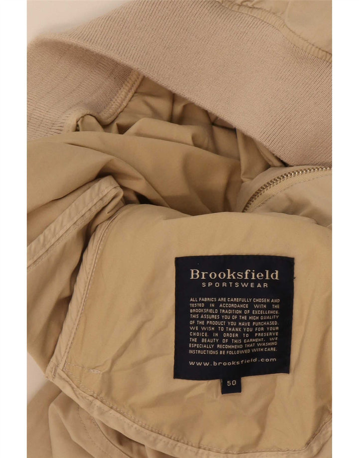 Brooksfield Chaqueta Bomber para Hombre IT 50 Grande Beige
