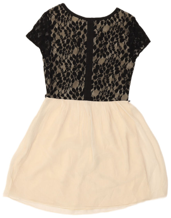 Rochie Oasis, cu mâneci scurte, pentru femei, UK 8, mică, alb, florală