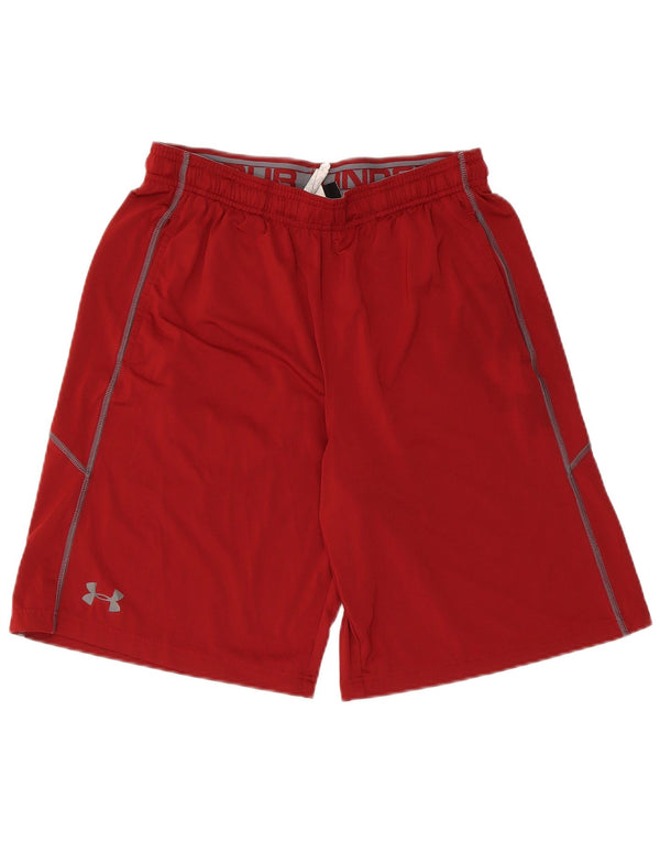 Under Armour Mens Heat Gear Sport Shorts Medium Maroon Polyester