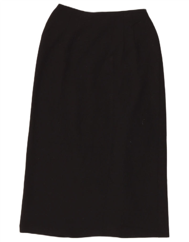 Marks & Spencer Damen Wickelrock UK 12 Medium W28 Schwarz Polyester