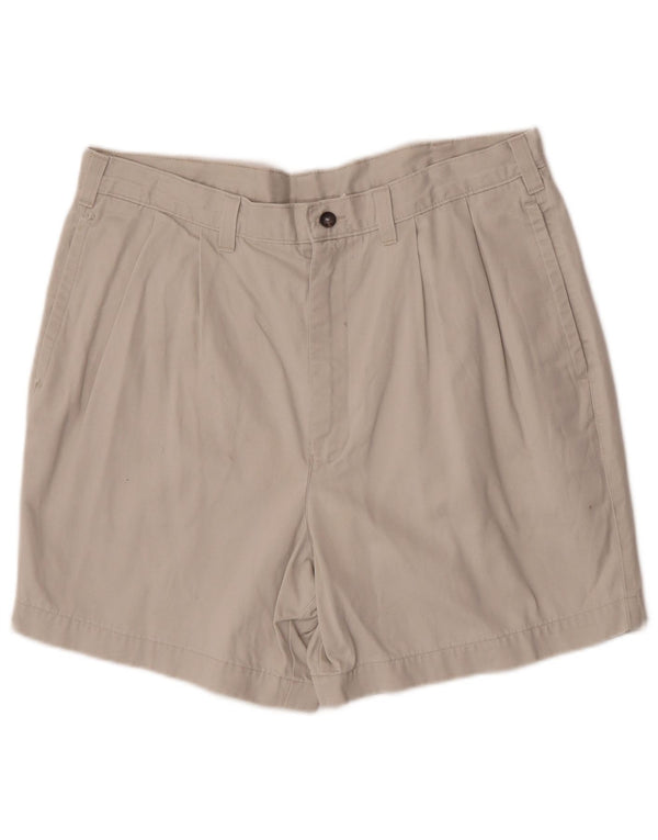 Marks & Spencer Mens Pegged Chino Shorts W36 Large Off White Cotton