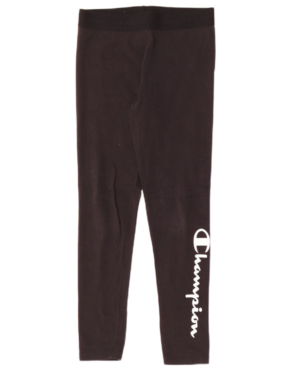 Legginsy dziewczęce Champion z grafiką 13-14 lat XL, czarne, bawełniane