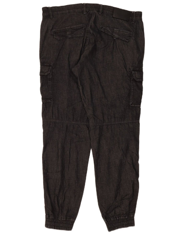 Gas Damen Joggers Cargohose XL W36 L31 Graue Baumwolle