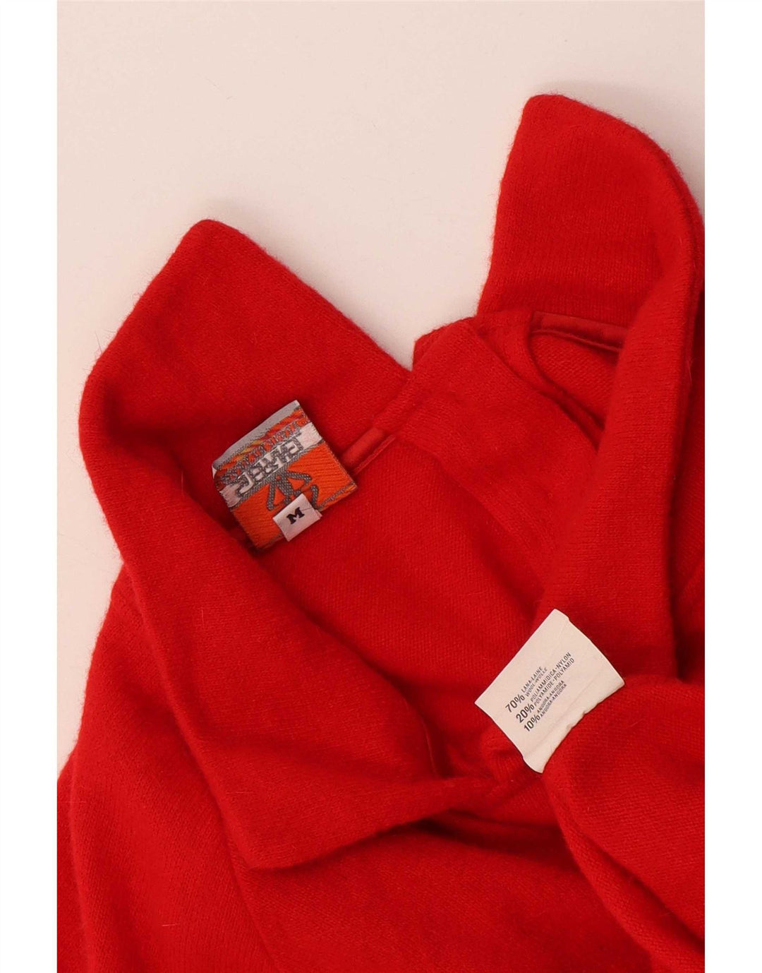 Maglione oversize da donna Stefanel con collo a polo oversize UK 14 rosso medio