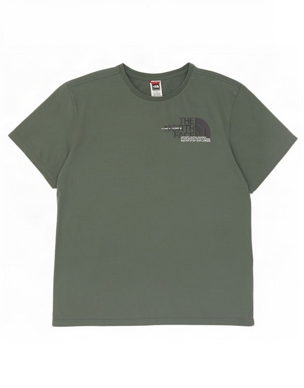 The North Face Mens Graphic T-Shirt Top Large Green Cotton